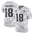 Choea NE.Patriots #18 Kyle Williams Player Arctic Camo Salute To Service Limited Game Stitched Jerseys