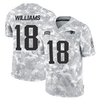 Choea NE.Patriots #18 Kyle Williams Player Arctic Camo Salute To Service Limited Game Stitched Jerseys