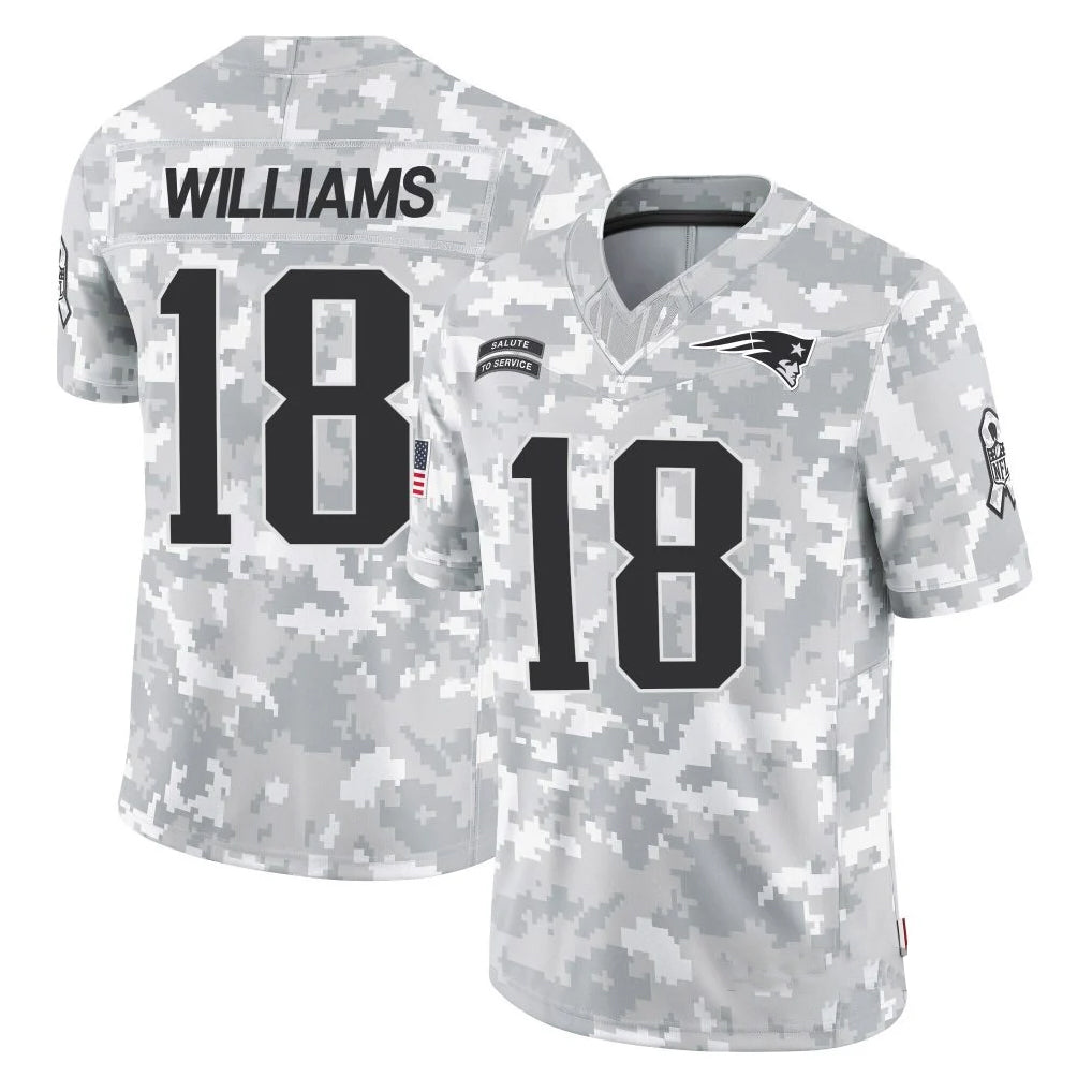 Choea NE.Patriots #18 Kyle Williams Player Arctic Camo Salute To Service Limited Game Stitched Jerseys