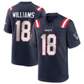 Choea NE.Patriots #18 Kyle Williams Player Navy Home Game Stitched Jerseys