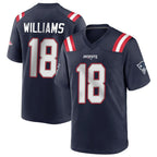 Choea NE.Patriots #18 Kyle Williams Player Navy Home Game Stitched Jerseys
