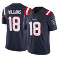 Choea NE.Patriots #18 Kyle Williams Player Navy Limited Vapor F.U.S.E. Home Game Stitched Jerseys