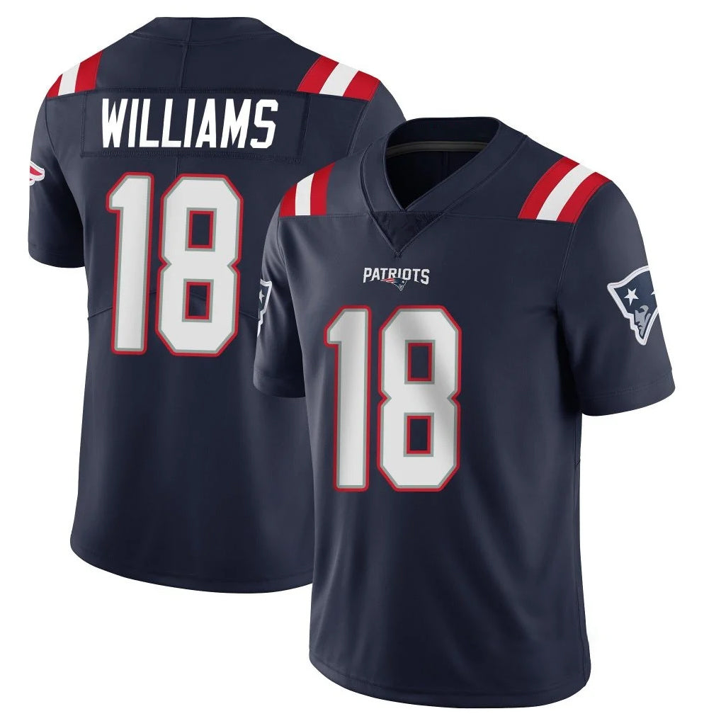 Choea NE.Patriots #18 Kyle Williams Player Navy Vapor Untouchable Home Game Stitched Jerseys