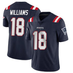 Choea NE.Patriots #18 Kyle Williams Player Navy Vapor Untouchable Home Game Stitched Jerseys