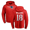 Choea NE.Patriots #18 Kyle Williams Player Red LOGO Pullover Hoodies Home Game Stitched Jerseys