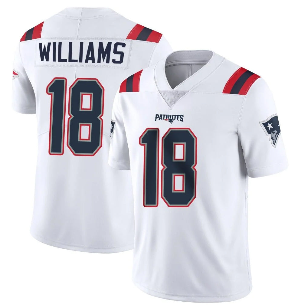 Choea NE.Patriots #18 Kyle Williams Player White Vapor Untouchable Home Game Stitched Jerseys