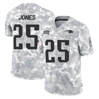 Choea NE.Patriots #25 Marcus Jones Player Arctic Camo Salute To Service Limited Game Stitched Jerseys