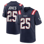 Choea NE.Patriots #25 Marcus Jones Player Navy Home Game Stitched Jerseys