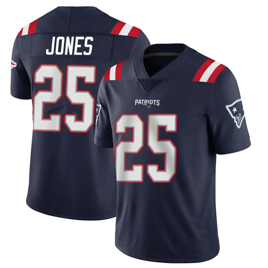 Choea NE.Patriots #25 Marcus Jones Player Navy Vapor Untouchable Home Game Stitched Jerseys