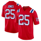 Choea NE.Patriots #25 Marcus Jones Player Red Home Game Stitched Jerseys