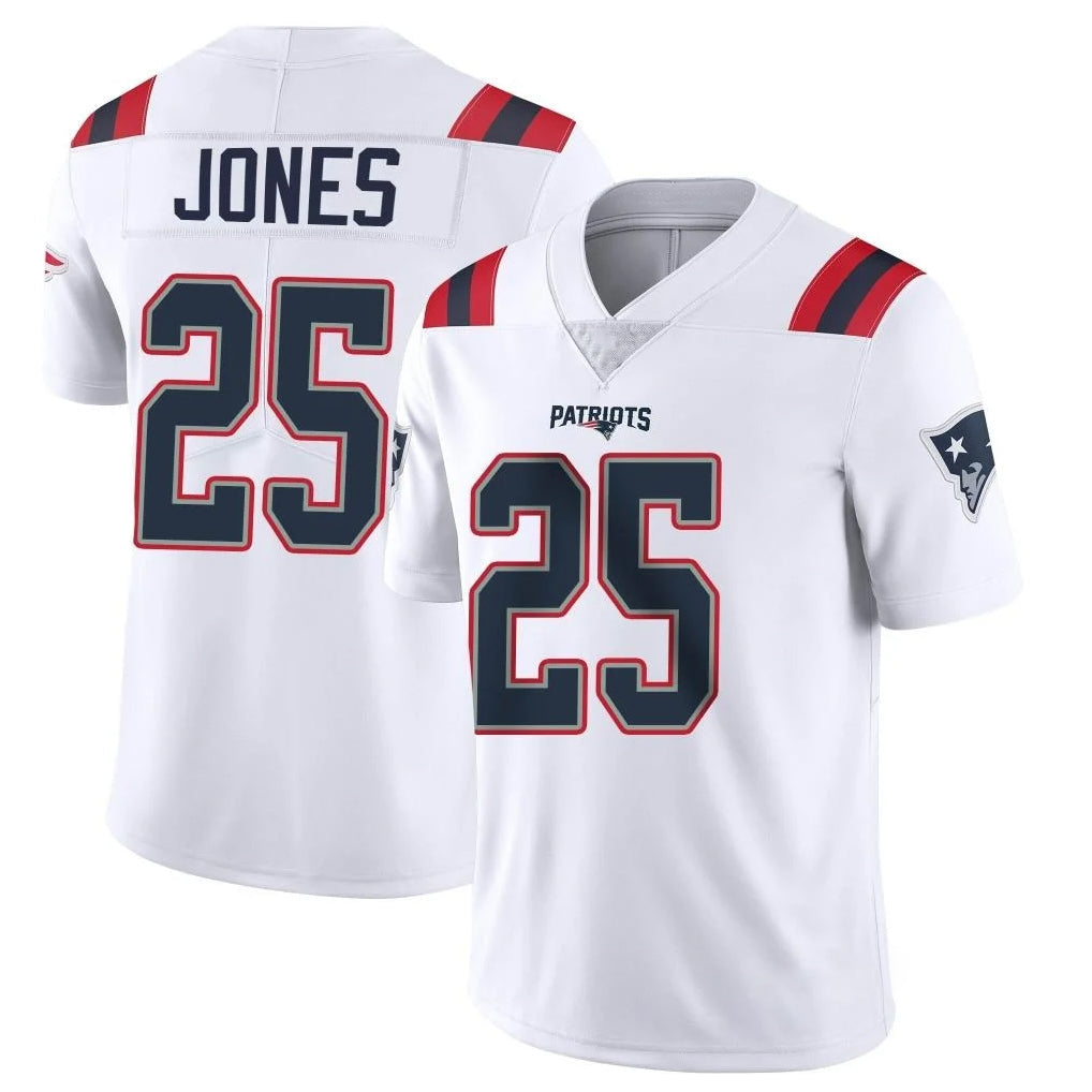 Choea NE.Patriots #25 Marcus Jones Player White Vapor Untouchable Home Game Stitched Jerseys