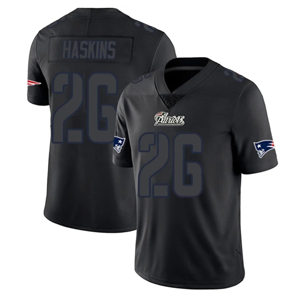 Choea NE.Patriots #26 Hassan Haskins Player Black Impact LImited Home Game Stitched Jerseys
