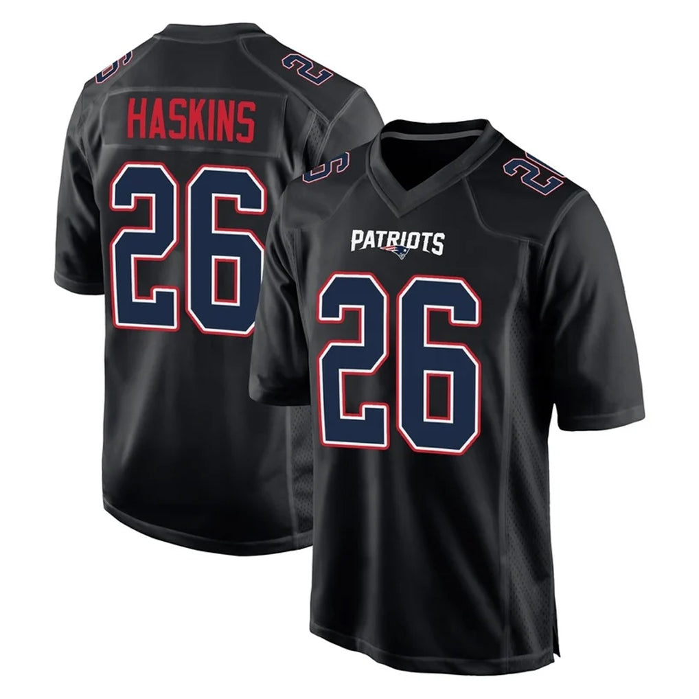 Choea NE.Patriots #26 Hassan Haskins Player Carbon Fashion Limited Home Game Stitched Jerseys