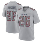 Choea NE.Patriots #26 Hassan Haskins Player Gray Fashion Limited Home Game Stitched Jerseys