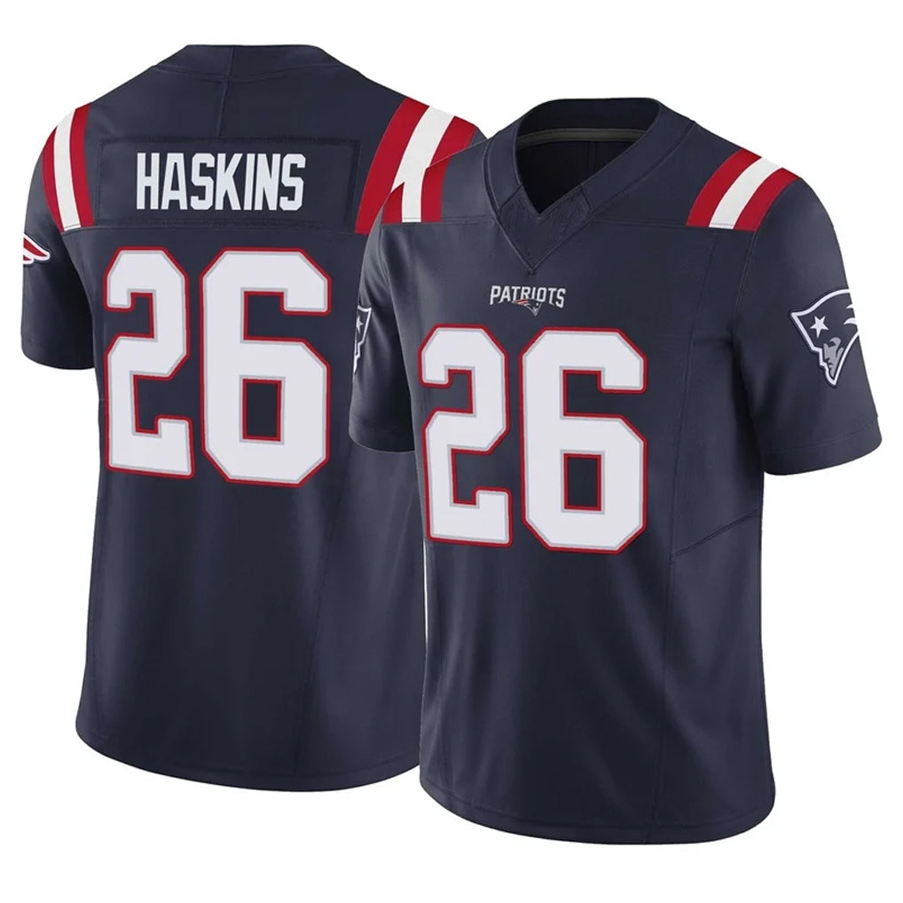 Choea NE.Patriots #26 Hassan Haskins Player Navy Limited Vapor F.U.S.E. Home Game Stitched Jerseys