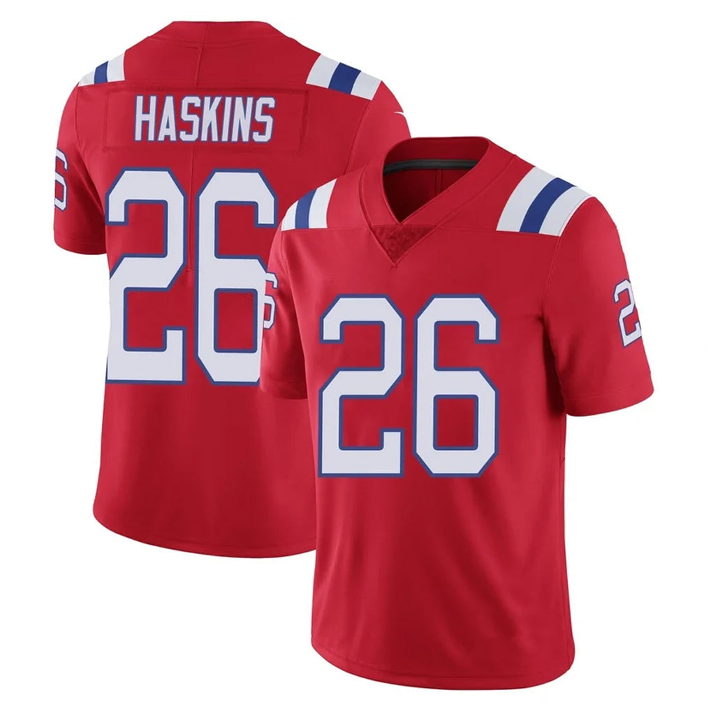Choea NE.Patriots #26 Hassan Haskins Player Red Vapor Untouchable Home Game Stitched Jerseys
