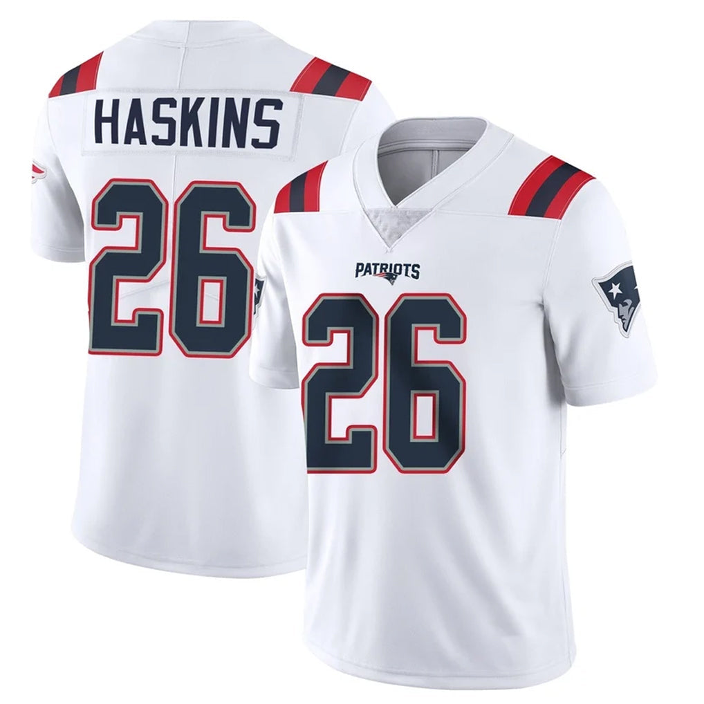 Choea NE.Patriots #26 Hassan Haskins Player White Vapor Untouchable Home Game Stitched Jerseys