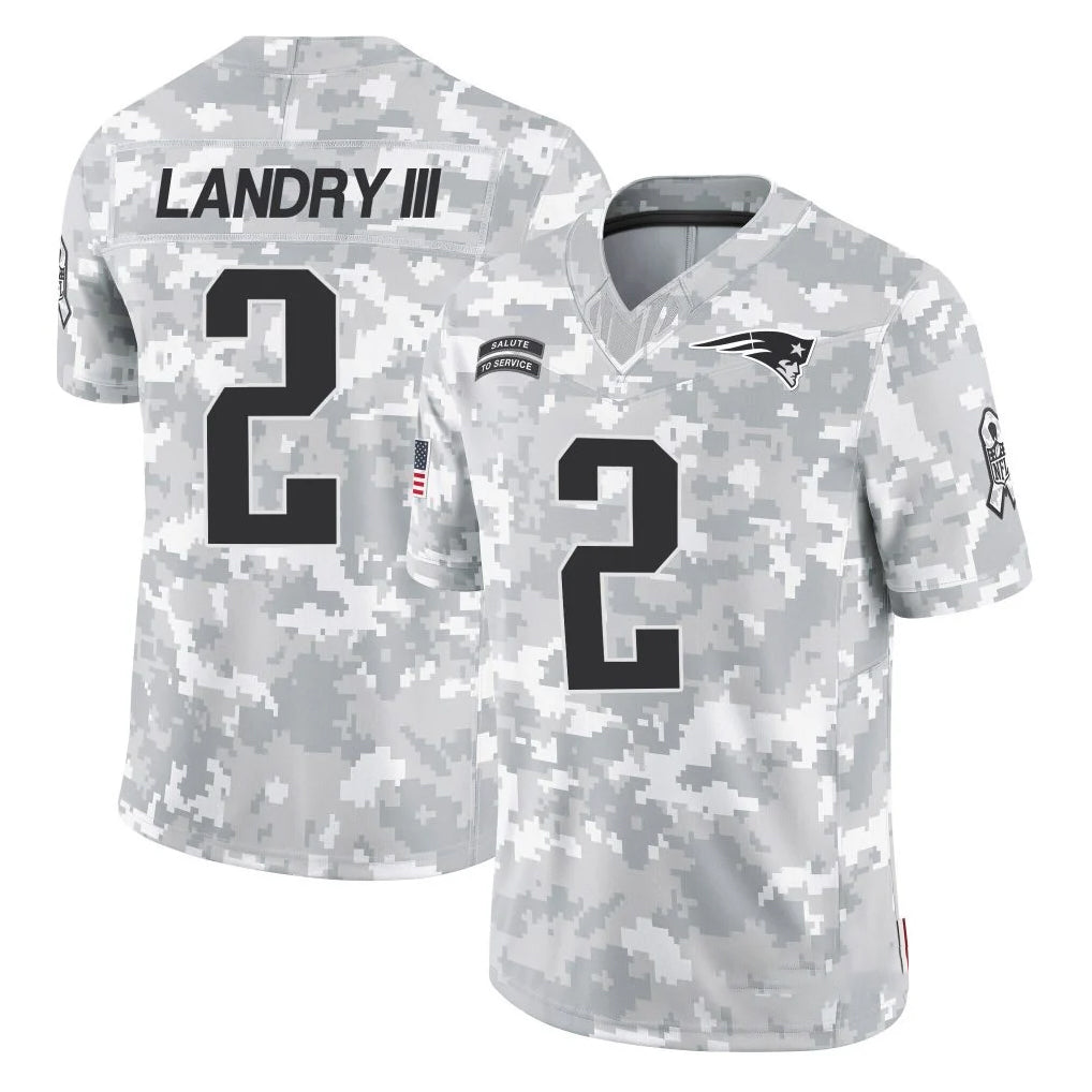 Choea NE.Patriots #2 Harold Landry III Player Arctic Camo Salute To Service Limited Game Stitched Jerseys
