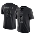 Choea NE.Patriots #2 Harold Landry III Player Black Reflective LImited Home Game Stitched Jerseys