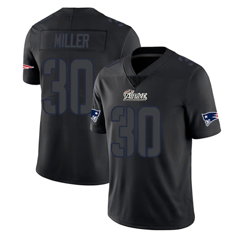 Choea NE.Patriots #30 Jam Miller Player Black Impact LImited Home Game Stitched Jerseys