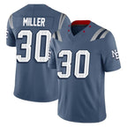 Choea NE.Patriots #30 Jam Miller Player Blue Limited Rivalries Collection Home Game Stitched Jerseys