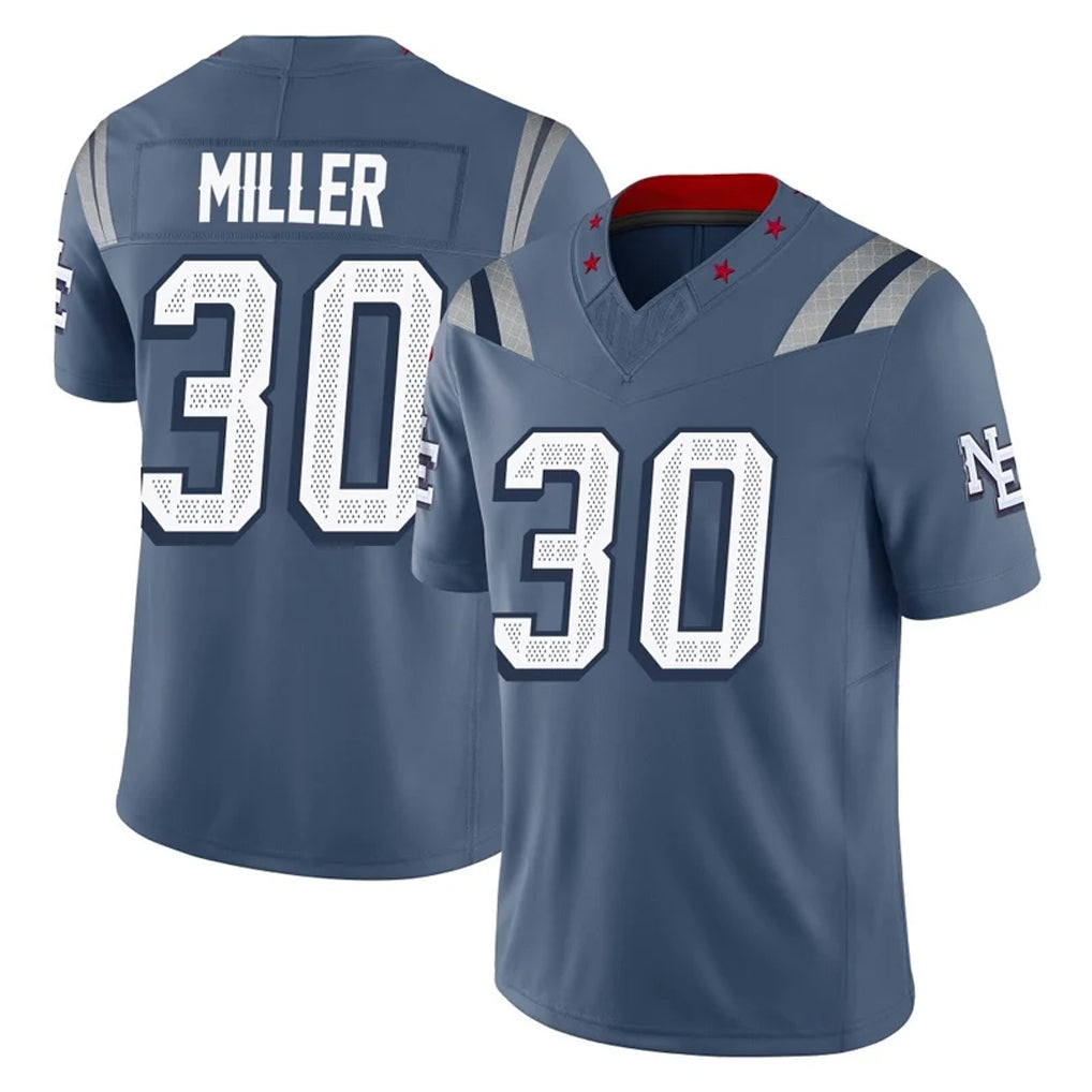 Choea NE.Patriots #30 Jam Miller Player Blue Limited Rivalries Collection Home Game Stitched Jerseys