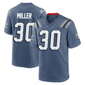 Choea NE.Patriots #30 Jam Miller Player Blue Rivalries Collection Home Game Stitched Jerseys