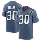 Choea NE.Patriots #30 Jam Miller Player Blue Rivalries Collection Home Game Stitched Jerseys