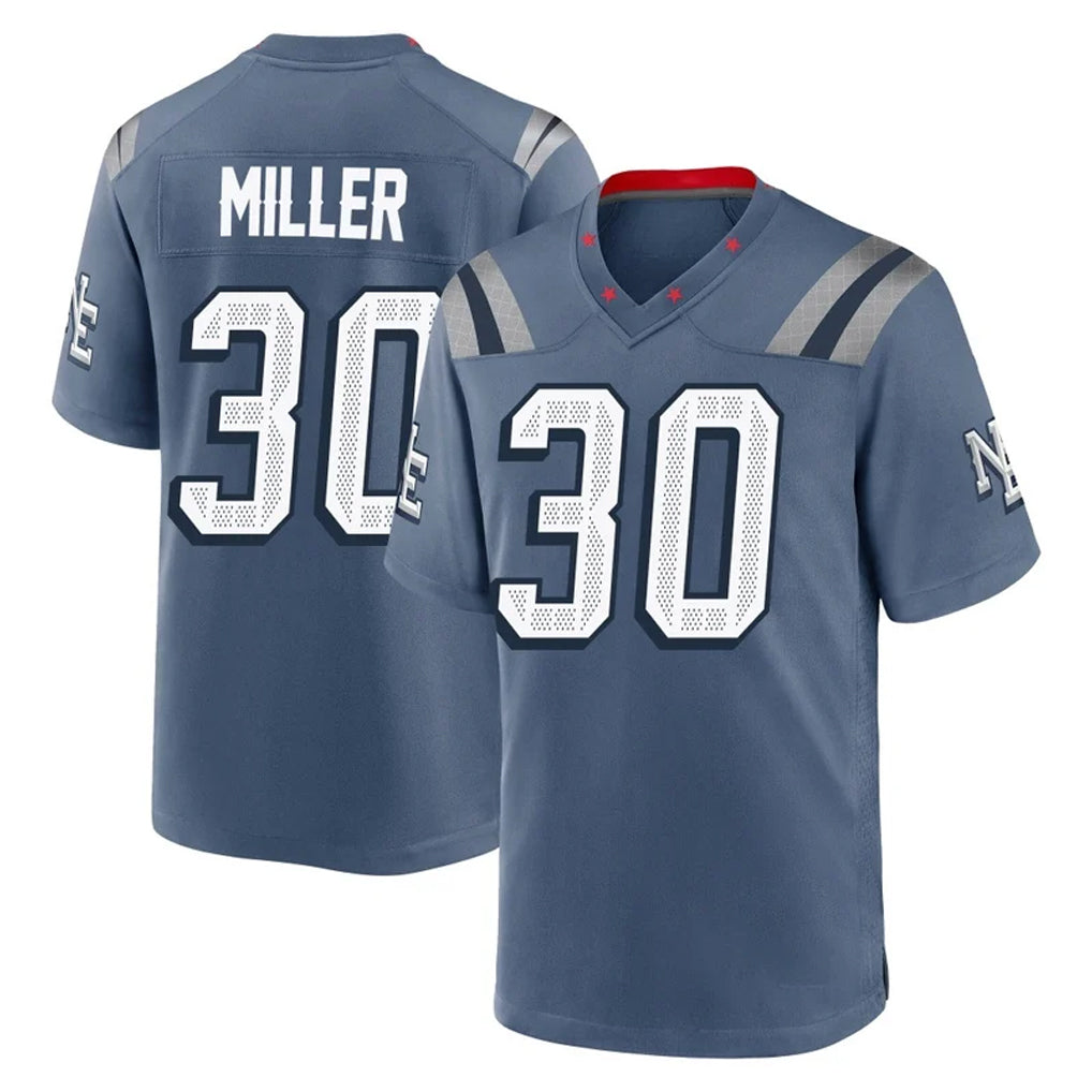 Choea NE.Patriots #30 Jam Miller Player Blue Rivalries Collection Home Game Stitched Jerseys