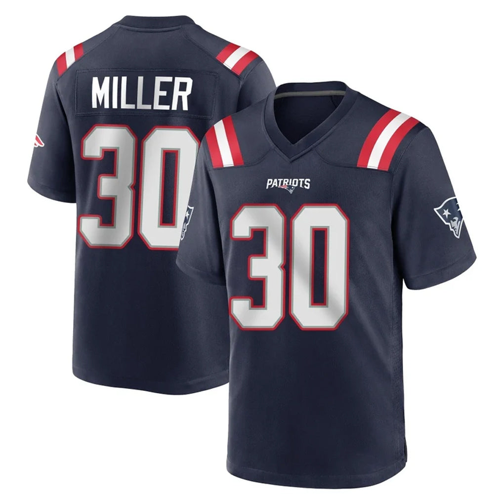 Choea NE.Patriots #30 Jam Miller Player Navy Home Game Stitched Jerseys
