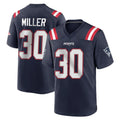Choea NE.Patriots #30 Jam Miller Player Navy Home Game Stitched Jerseys