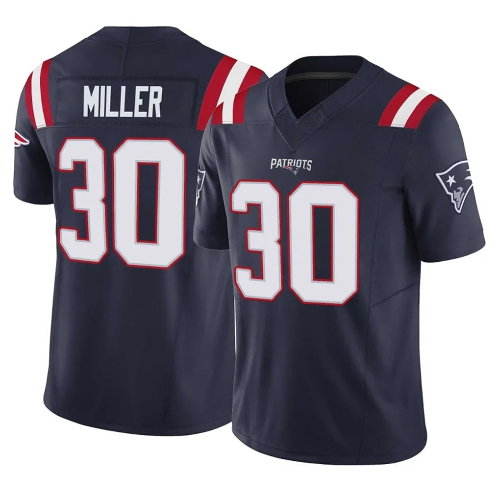 Choea NE.Patriots #30 Jam Miller Player Navy Limited Vapor F.U.S.E. Home Game Stitched Jerseys