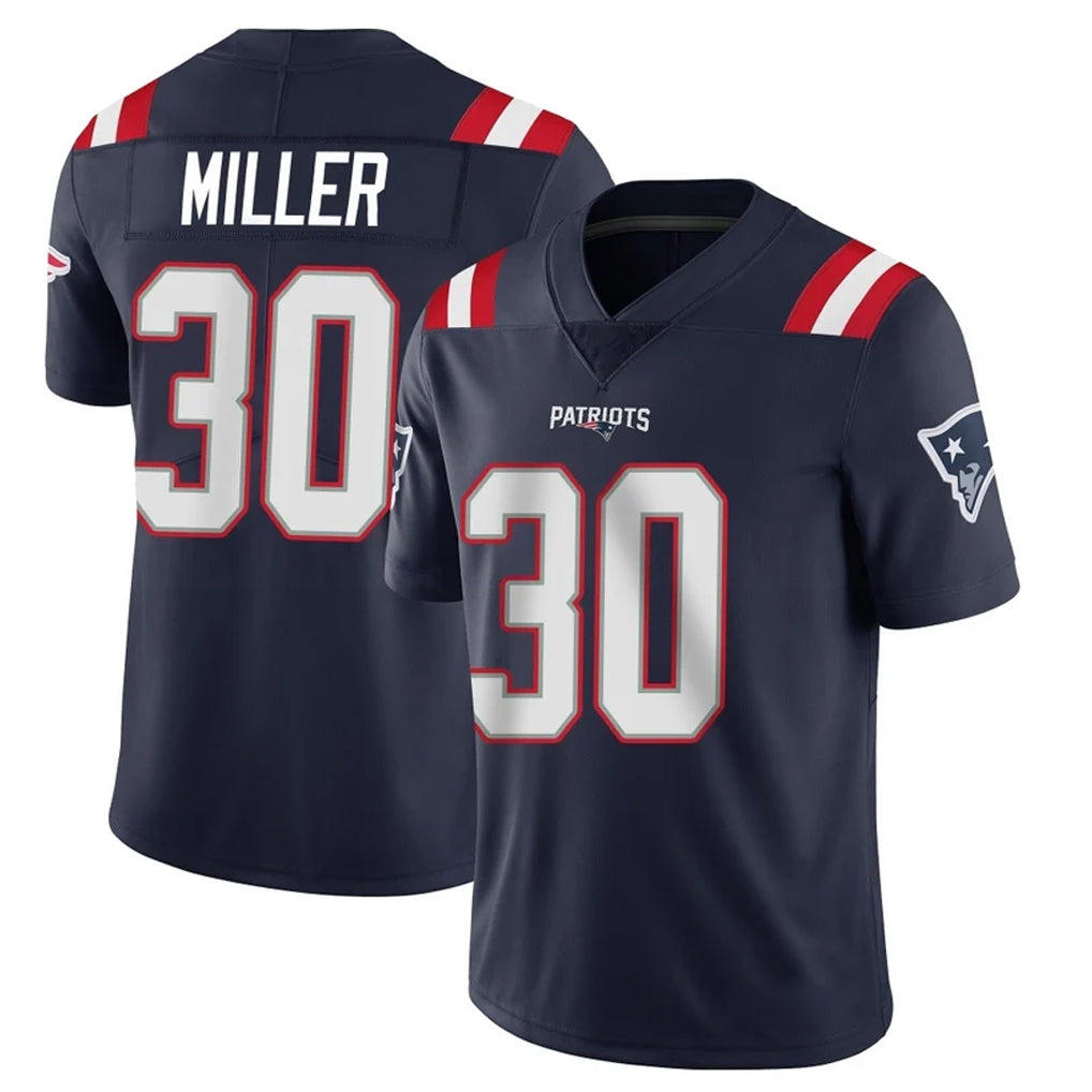 Choea NE.Patriots #30 Jam Miller Player Navy Vapor Untouchable Home Game Stitched Jerseys