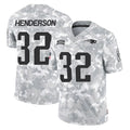 Choea NE.Patriots #32 TreVeyon Henderson Player Arctic Camo Salute To Service Limited Game Stitched Jerseys