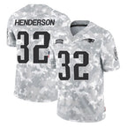 Choea NE.Patriots #32 TreVeyon Henderson Player Arctic Camo Salute To Service Limited Game Stitched Jerseys