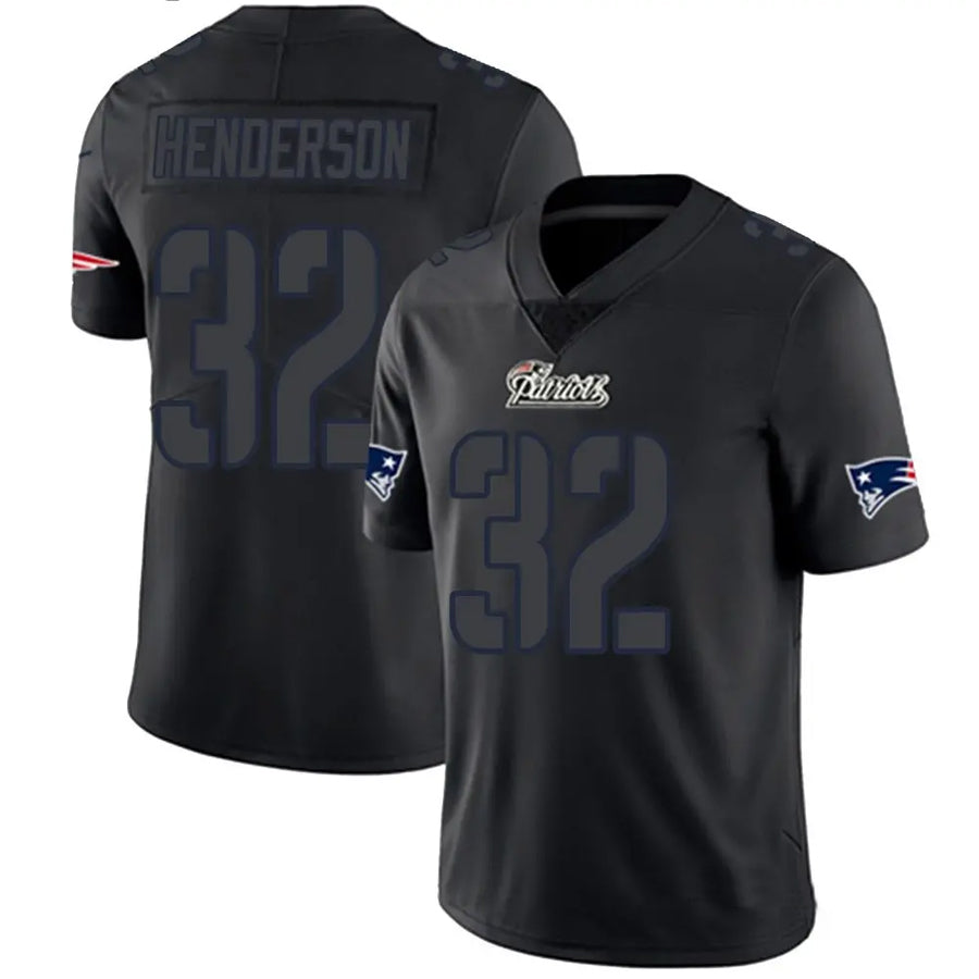 Choea NE.Patriots #32 TreVeyon Henderson Player Black Limited Impact Stitched Jerseys
