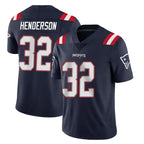 Choea NE.Patriots #32 TreVeyon Henderson Player Navy Vapor Untouchable Home Game Stitched Jerseys