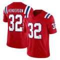 Choea NE.Patriots #32 TreVeyon Henderson Player Red Limited Vapor F.U.S.E. Home Game Stitched Jerseys
