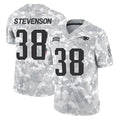 Choea NE.Patriots #38 Rhamondre Stevenson Player Arctic Camo Salute To Service Limited Game Stitched Jerseys