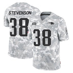 Choea NE.Patriots #38 Rhamondre Stevenson Player Arctic Camo Salute To Service Limited Game Stitched Jerseys