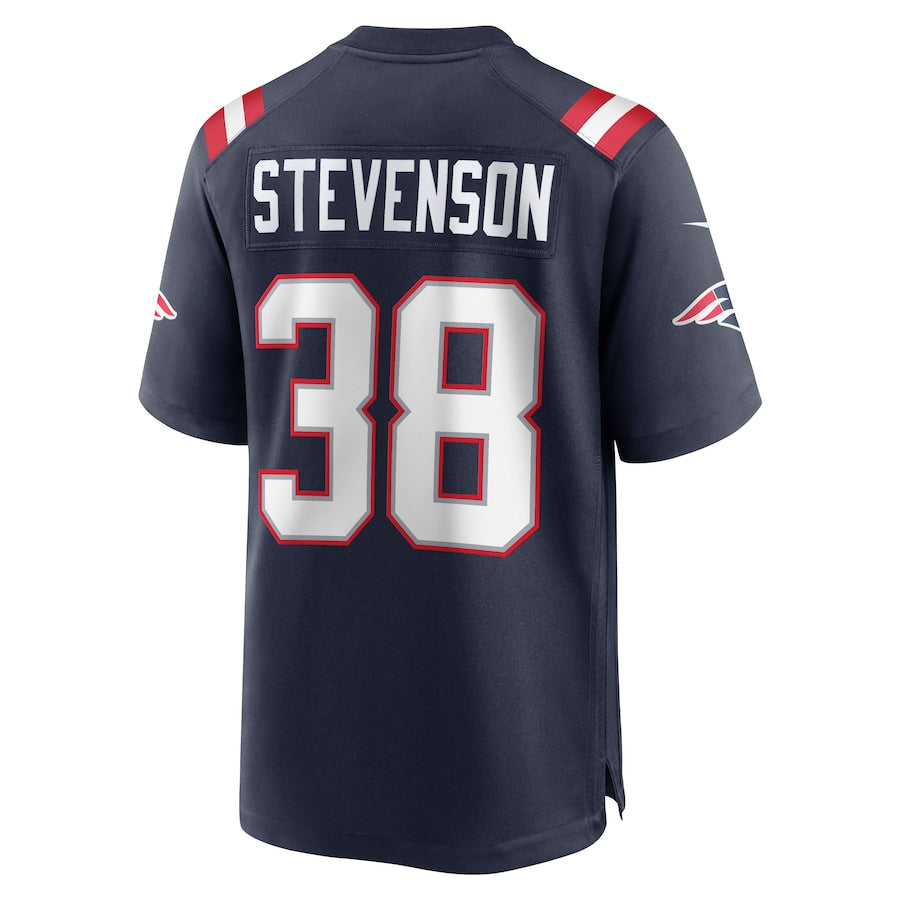 Choea NE.Patriots #38 Rhamondre Stevenson Player Navy Home Game Stitched Jerseys