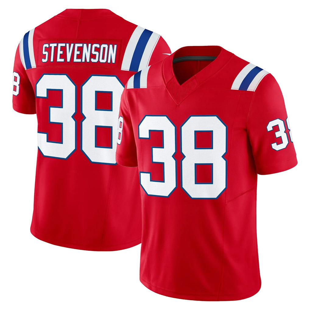 Choea NE.Patriots #38 Rhamondre Stevenson Player Red Limited Vapor F.U.S.E. Home Game Stitched Jerseys