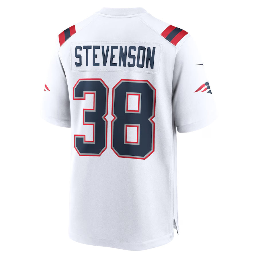 Choea NE.Patriots #38 Rhamondre Stevenson Player White Home Game Stitched Jerseys