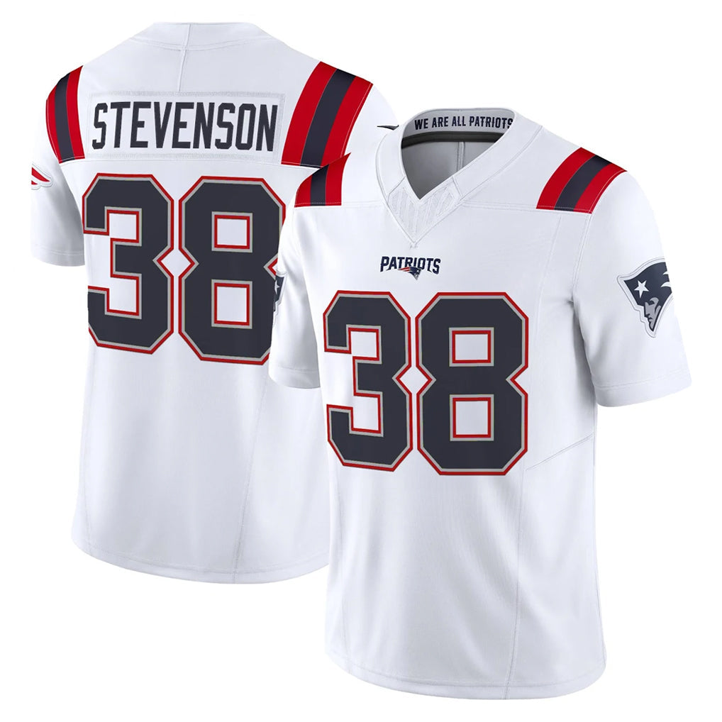 Choea NE.Patriots #38 Rhamondre Stevenson Player White Limited Vapor F.U.S.E. Home Game Stitched Jerseys