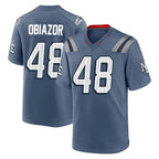 Choea NE.Patriots #48 Namdi Obiazor Player Blue Rivalries Collection Home Game Stitched Jerseys