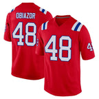 Choea NE.Patriots #48 Namdi Obiazor Player Red Home Game Stitched Jerseys