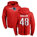 Choea NE.Patriots #48 Namdi Obiazor Player Red LOGO Pullover Hoodies Home Game Stitched Jerseys