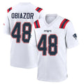 Choea NE.Patriots #48 Namdi Obiazor Player White Home Game Stitched Jerseys