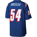 Choea NE.Patriots #54 Tedy Bruschi Mitchell & Ness Royal Legacy Replica Stitched Jerseys