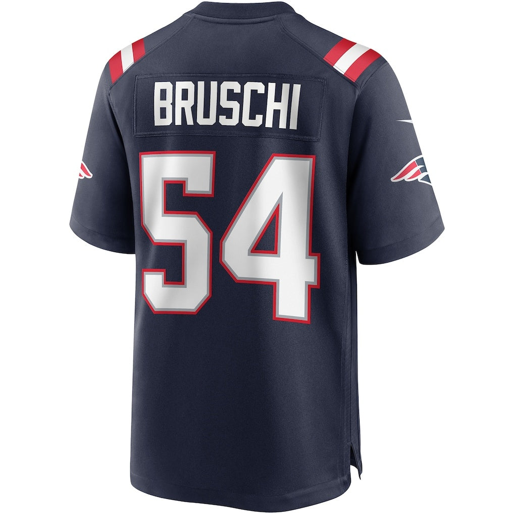 Choea NE.Patriots #54 Tedy Bruschi Navy Game Retired Player Stitched Jerseys